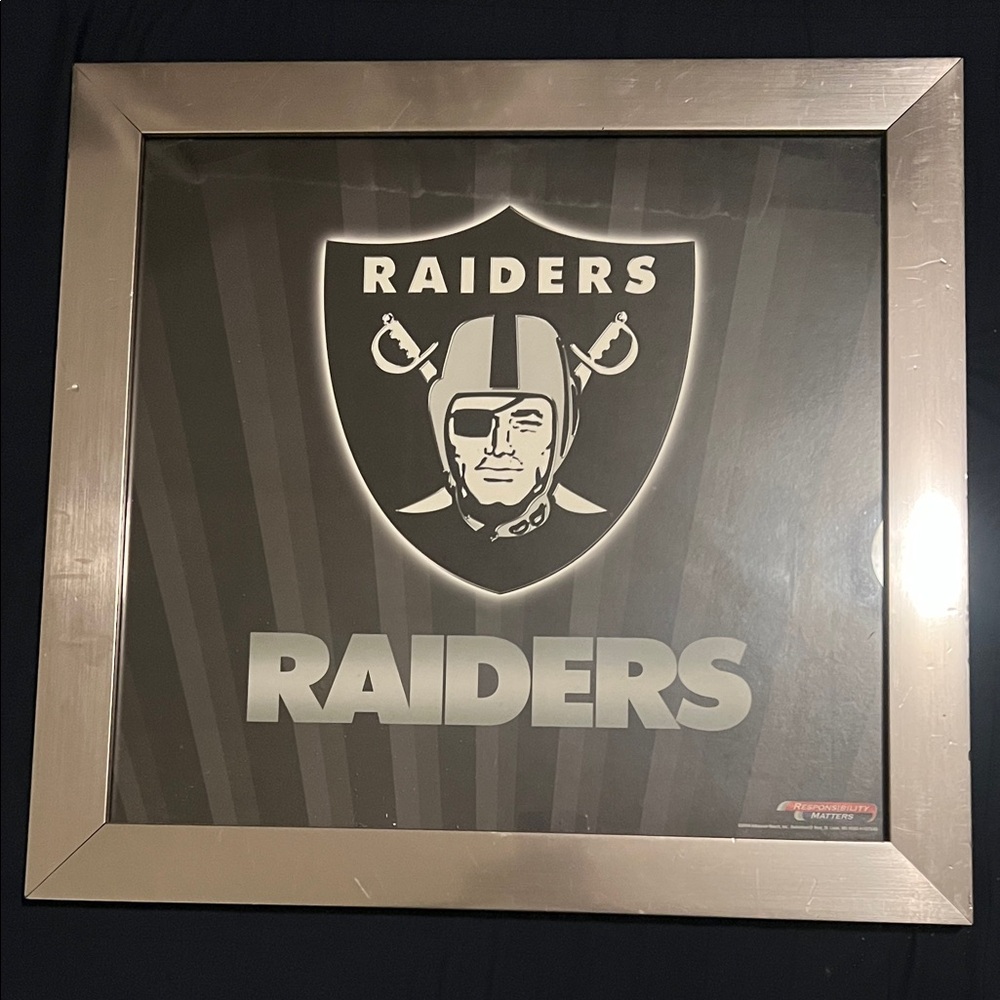 Raiders Logo Framed Art
